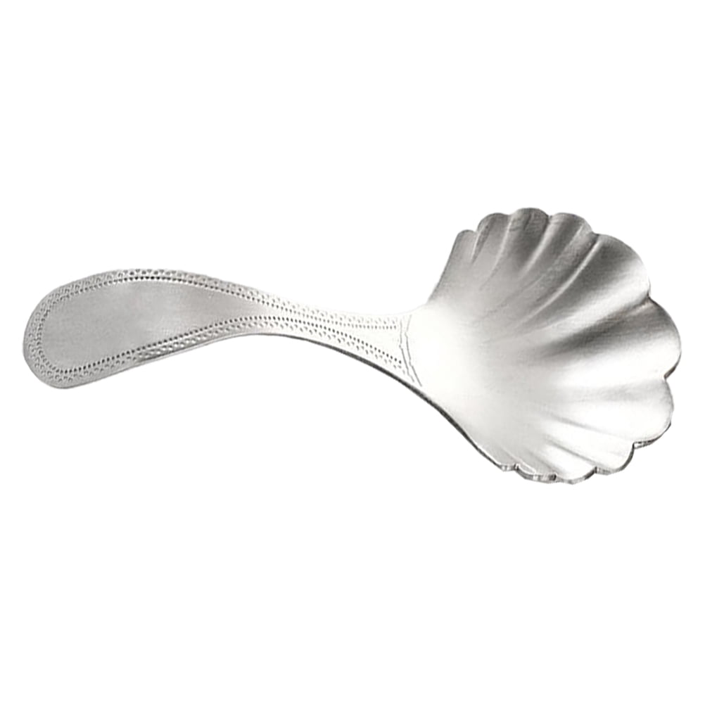 Creative Shell Pattern Soup Spoon Milk Coffee Stirring Scoop Stainless Steel New 