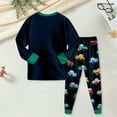 thumbnail image 3 of Dakiuu 1-10 Years Boys' Cars Design 2 Pieces Pajamas Set Toddler Kids Fall Winter Long Sleeve T Shirt and Pants Loungewear Set Spring Sleepwear Clothes for Boys Green 7-8 Years (130), 3 of 7