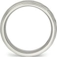 thumbnail image 2 of Stainless Steel Polished With Brushed Center 7mm Grooved Band (Size 10.5) Made In China sr490-10.5, 2 of 5