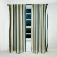 thumbnail image 5 of Designart "Classic Pinstripes In Teal And Brown" Striped Room Darkening Curtain Single Panel, 5 of 6