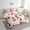 thumbnail image 3 of Manfei Colorful Gnome 7pcs Bedding Comforter Set,Candy Cane Stars Queen Bedding Sets,Merry Christmas Queen Sheet Sets For Child,Microfiber Bedroom Decor Reversible, 3 of 8