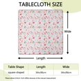 thumbnail image 2 of Pink Christmas Santa and Penguin Pattern Square Fitted Tablecloth with Elastic Edge,Square Table Cover,Washable Elastic Table Cover for Home Kitchen Party Decor 34"x34", 2 of 6