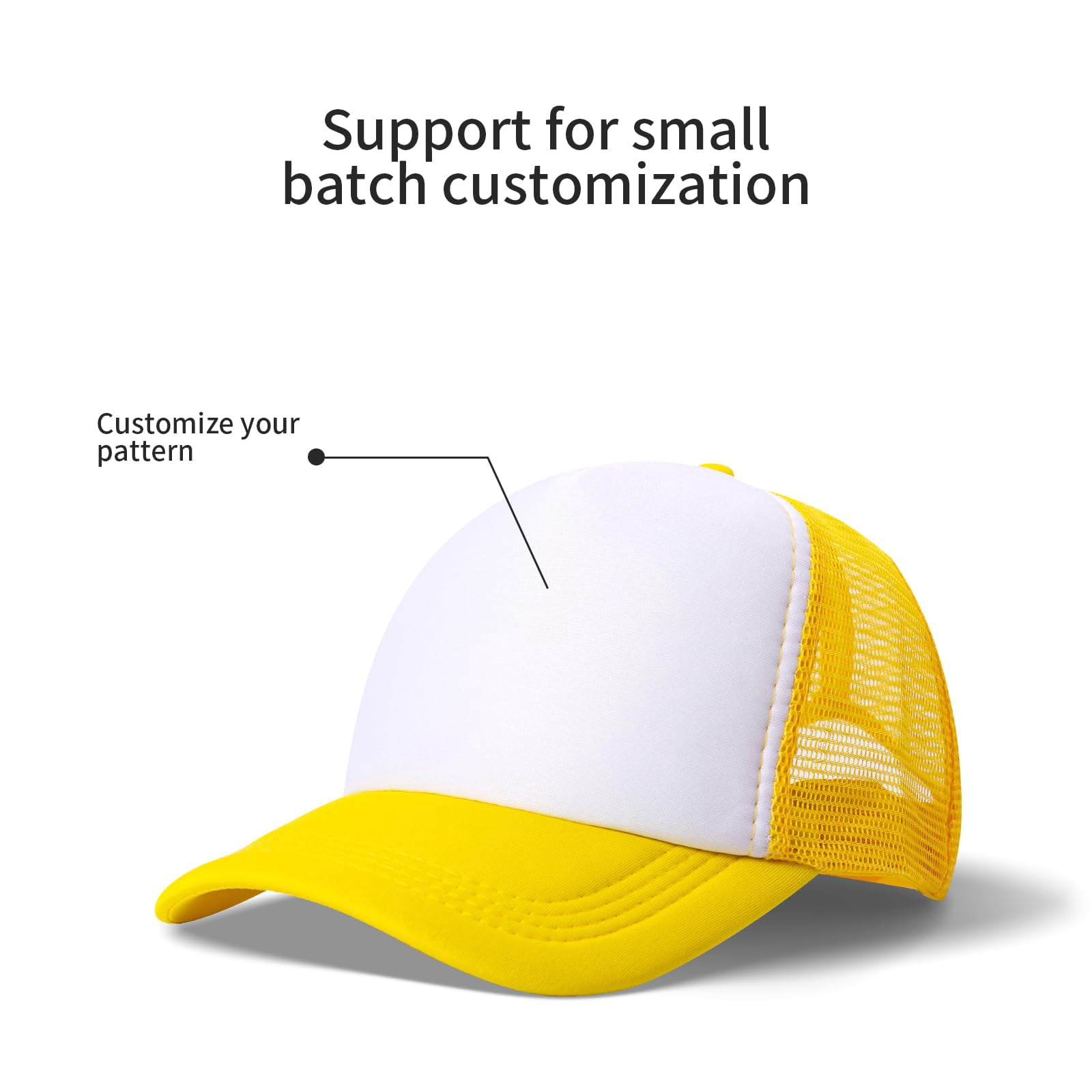 10 Pack of Blank Trucker Hat Bulk Mesh Cap Men and Women Baseball Cap DIY Graffiti Hot Stamping Duck Tongue Cap