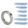 thumbnail image 5 of Unique Bargains 6910ZZ Deep Groove Ball Bearings P6 50x72x12mm Lubricated Bearings Double Metal Seal Silver Tone Scooter Skateboard Wheel, 5 of 6