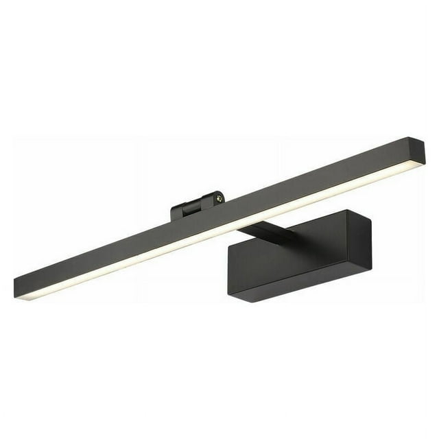 Matte Black Finish Vanity Light, Modern Black Vanity Light Fixtures with 180° Angle Adjustability, LED Bathroom Vanity Light for Bedroom, Durable Metal, IP44 Waterproof