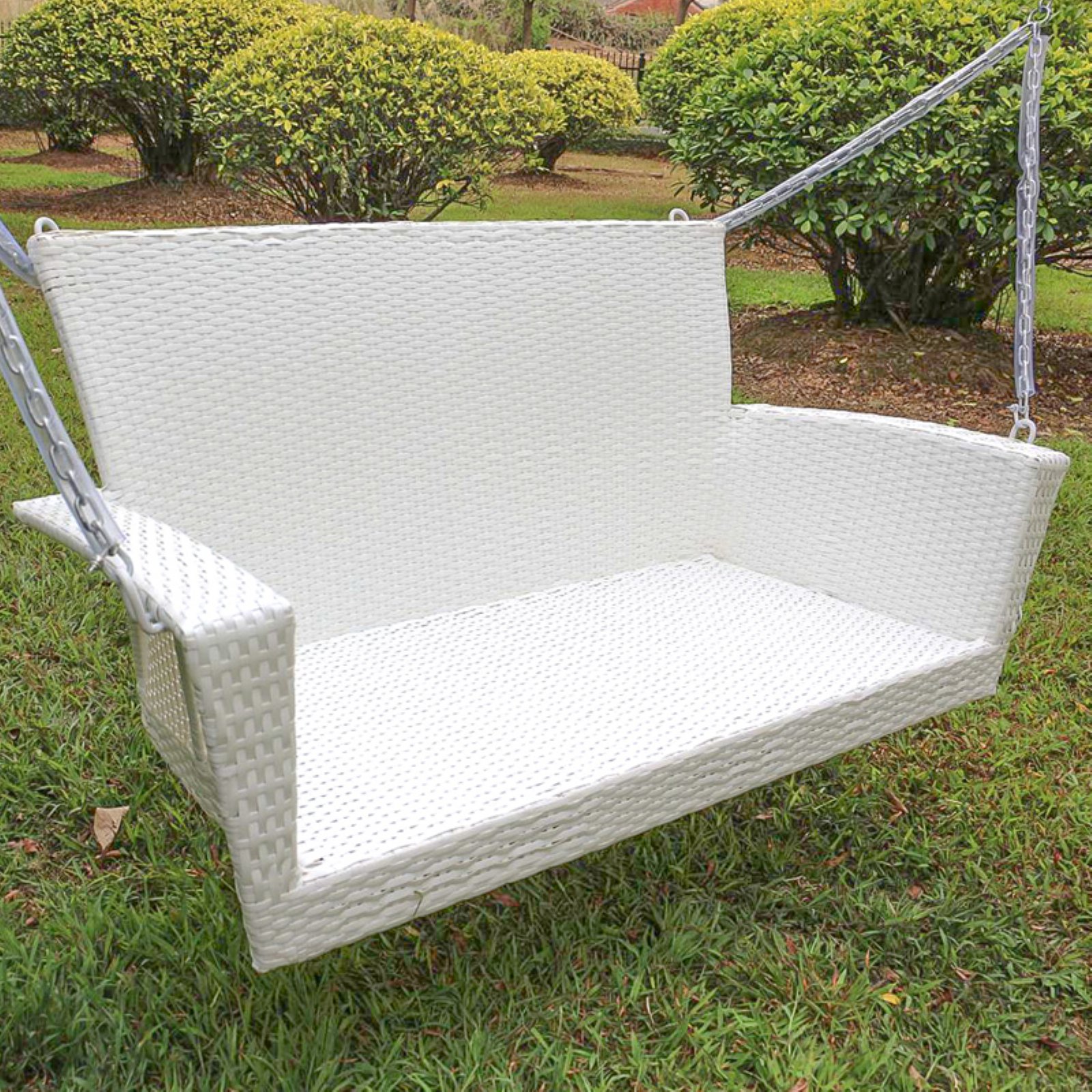 International Caravan Chelsea Contemporary Resin Wicker Porch Swing