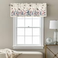 thumbnail image 3 of Spring Flowers Valance Curtain Vintage Pink Blue Flower Butterflies Plants Window Valances Rod Pocket Short Curtains Window Treatments for Kitchen Bedroom Bathroom Laundry 56" x 16", 3 of 9