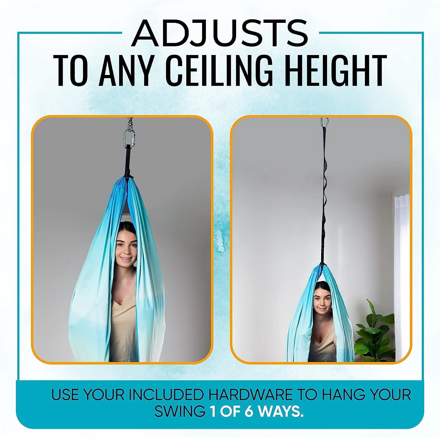 Friendly Cuddle Sensory Swing for Kids & Adults Cocoon Hammock, Beach