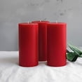 thumbnail image 5 of Balsa Circle 6 Red 3x6 in Dripless Round Unscented Pillar Candles Party Wedding Reception Centerpieces Event Home Decorations Supplies, 5 of 6