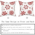 thumbnail image 5 of Red White Snowflakes Winter Christmas Pillow Covers 18x18 Set of 2 Xmas Snow Holiday Decoration Print Decorative Outdoor Pillowcases Seasonal Farmhouse Throw Cushion Case Decor for Couch Sofa Bed, 5 of 6