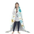thumbnail image 3 of Honeii Gold Stars Blue Dots Pattern Print Poncho Cape, Cloak Coat, Snuggly Hooded Wearable Blanket, Hooded Cape For Teenagers,Halloween Costumes-Small, 3 of 7