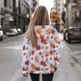 thumbnail image 3 of FOR U DESIGNS Maple Leaf Thanksgiving Women's Lightweight Hooded Sweaters Hoodies Pullover Sweatshirts Size S Oversized Sweatshirt for Women Loose Fit Long Sleeve Hoodie, 3 of 7