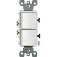 thumbnail image 2 of Decora 15 Amp Single Pole Dual Switch, White, 2 of 2