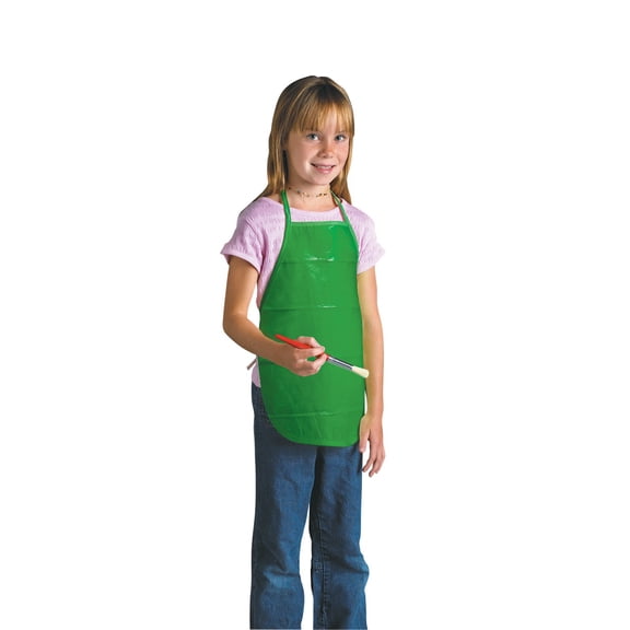 School Smart Vinyl Art Apron, 18" x 15", Multiple Color