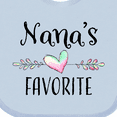 thumbnail image 4 of Inktastic Nana's Favorite- Heart Grandchild Boys or Girls Baby Bib, 4 of 4