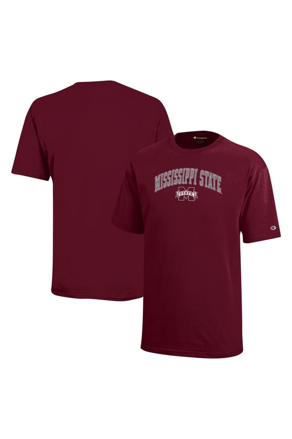 Youth Champion Maroon Mississippi State Bulldogs Arch Over Logo T-Shirt