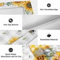 thumbnail image 5 of Gnomes Outdoor Rug 5x7 Ft, Non Slip Washable Area Rug, Vintage Yellow Sunflower Summer Bee Grey Plaid Patio Rugs Carpet Runner, Large Floor Mat for Indoor/Outdoor Deck Porch Camping, 5 of 8
