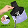 thumbnail image 4 of Haosy Adorable Pastel Purple Snowflake Golf Mallet Putter Cover Strong Magnetic Leather Golf Club Headcover Closure, 4 of 7