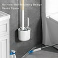 thumbnail image 6 of Vggrvlo 2 in 1 Toilet Brush and Holder Set Compact Toilet Brush & Holder for Dead Corner Clean Hard Bristle Cleaning Supplies for Kitchen, Bathroom, Corner, Grout, Sink, Cup, Teapot, Bottle, Blender, 6 of 7