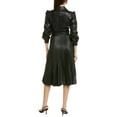 thumbnail image 2 of T Tahari womens  Pleated Skirt Shirtdress, 4, Black, 2 of 3