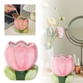 thumbnail image 3 of Porta Brochas de Maquillaje Flor de Cerámica - Diseño Elegante, Almacenaje Multifuncional y Tamaño Compacto - Organizador de Escritorio para Brochas/Plumas/ Dormitorio de Niñas, 3 of 3