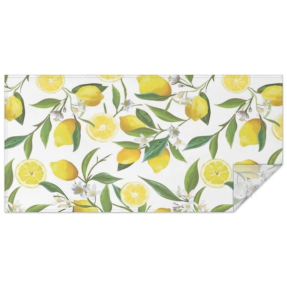 Rectangle Waterproof Lemon Tablecloth Reusable Washable Weight Fabric Table Covers for Restaurant,Picnic,Indoor and Outdoor Dining 60 Inch X 120 Inch