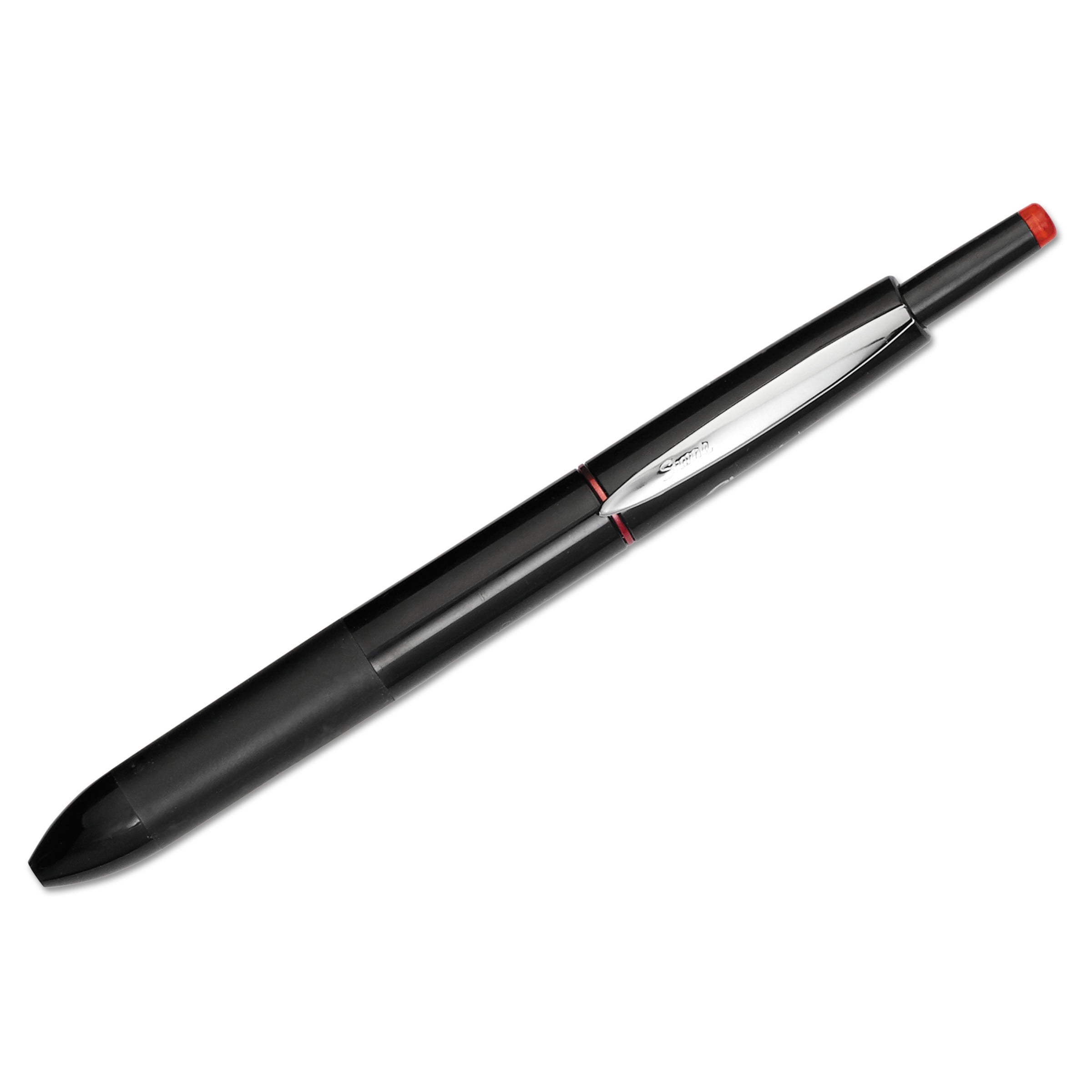 Sharpie Porous Point Retractable Permanent Water Resistant Pen, Red Ink
