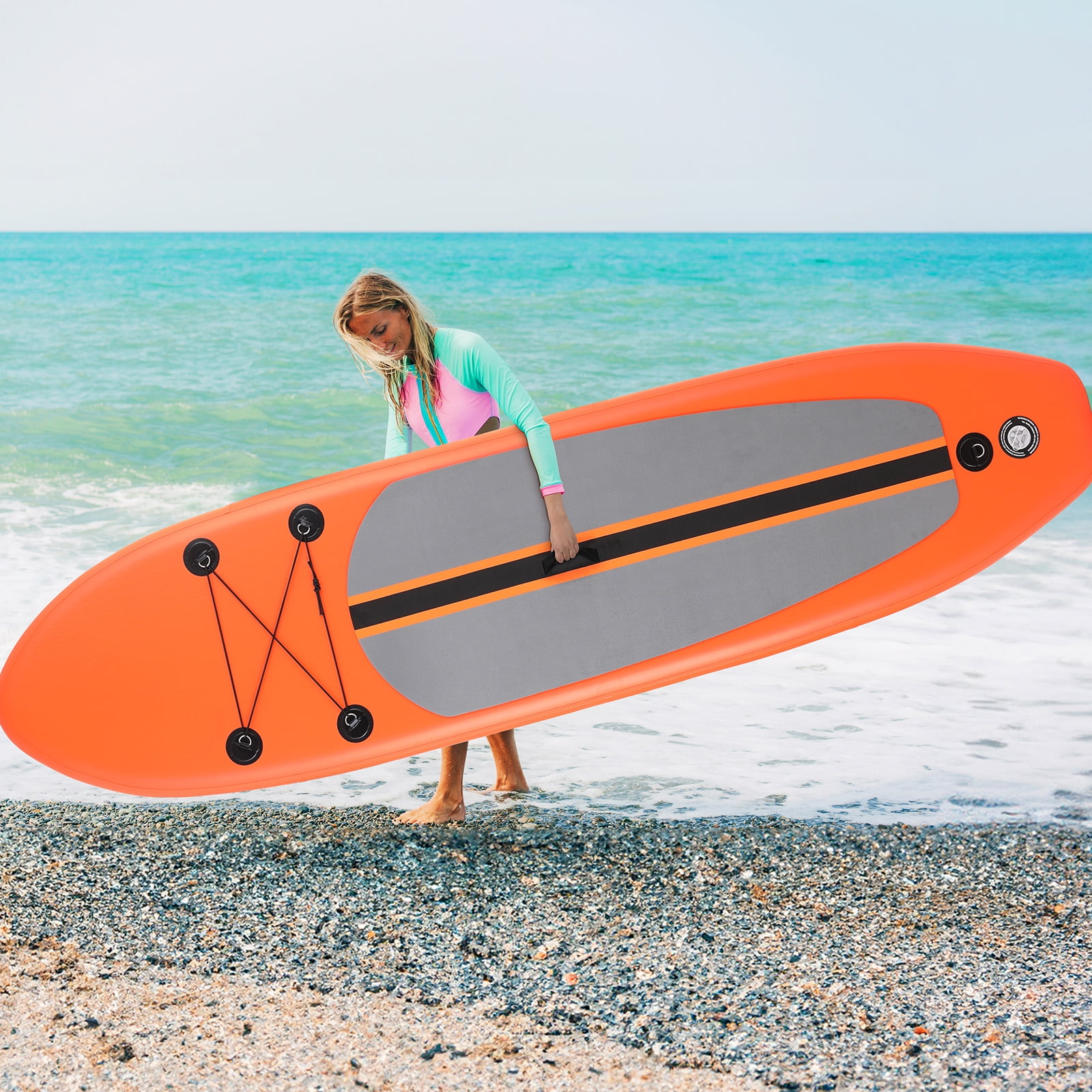 Arlopu 12ft Inflatable Paddle Board Stand up Paddle Board Non-Slip with Premium SUP Accessories