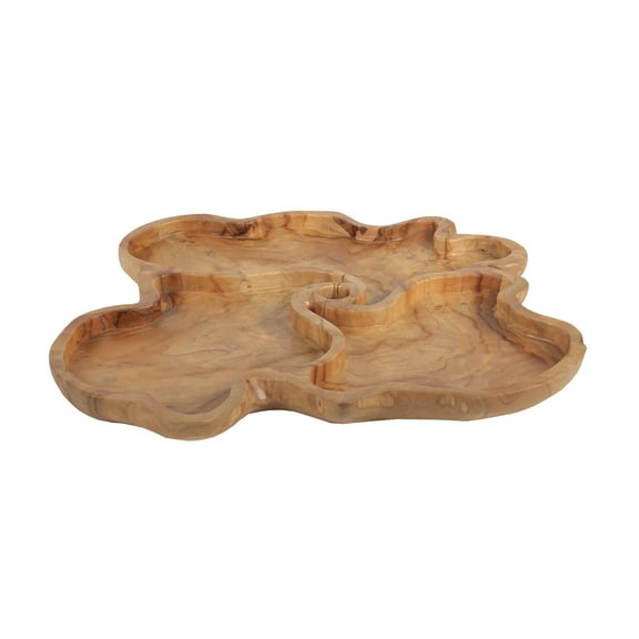 Elk Home Brantley Lodge Teak Wood Bowl in Natural Finish