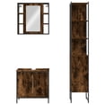 thumbnail image 6 of vidaXL 3 Piece Bathroom Cabinet Set Smoked Oak Engineered Wood, 6 of 12