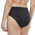 thumbnail image 2 of Carole Martin Comfort High Cut Full Coverage Womens Wide Waist Band Panty Style 8000 Black 2X, 2 of 4