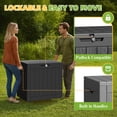 thumbnail image 7 of fazzn 30 Gallon Resin Deck Box Waterproof Outdoor Storage Box for Patio Furniture Pool Accessories Indoor Storage for Cushion Garden Tools (Black), 7 of 7