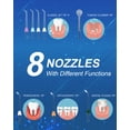 thumbnail image 6 of (5 pack) MySmile LP201 OLED Cordless Water Flosser for Teeth Braces, Gums, Dental Electric Power Flosser, Portable Oral Irrigator, 5 Modes, 8 Jet Tips,350ml , White, 6 of 10