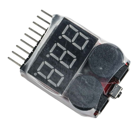 1PC 1-8S BBX1-8S Battery Voltage Tester/Low Voltage Buzzer Alarm for Lipo/Li-ion 1-8S without housing