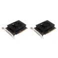 thumbnail image 1 of 2X PCIEX16 NVME M2 MKEY SSD Array Expansion Adapter Card Motherboard PCIE Split Card, 1 of 6