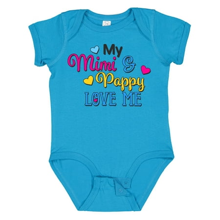 

Inktastic My Mimi and Pappy Love Me with Hearts Gift Baby Boy or Baby Girl Bodysuit
