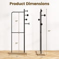 thumbnail image 3 of Gymax Double Rods Clothes Hanging Rack Freestanding Clothes Organizer Garment Rack, 3 of 10