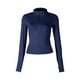 thumbnail image 3 of Prendas de abrigo y chaquetas informales sin capucha de manga larga, cuello redondo, cremallera, yoga, protección solar para mujer, top de poliéster para mujer, 3 of 5