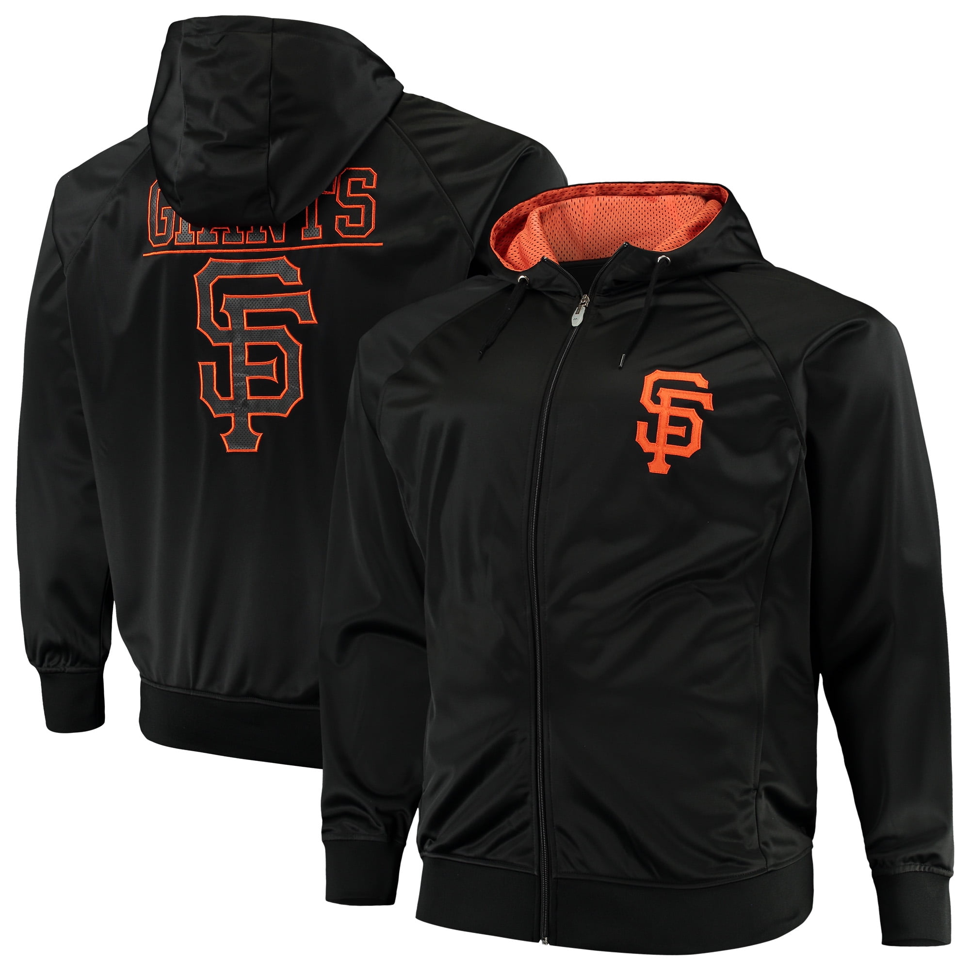 San Francisco Giants Majestic Big & Tall Tricot Track Jacket Black