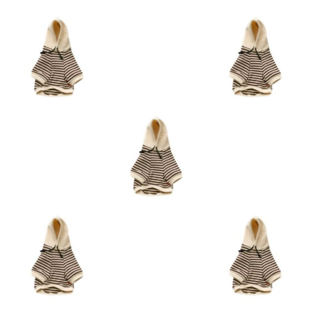 Youkk Pet Clothes For Dogs Apposite Size Comfortable And Convenient Warm Khaki stripe 4XL 5Set