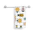 thumbnail image 6 of Wukai Colorful Insects Lightweight, Quick-Drying Microfiber Towels - Soft and Absorbent for Fitness, Sports, Yoga, Travel, Gym - 2 Pack, Dark Grey, 6 of 8