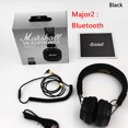 thumbnail image 1 of Auriculares inalámbricos/con cable Marshall MAJOR II 2 originales, graves profundos, controladores dinámicos de 40 mm, auriculares deportivos plegables portátiles con Bluetooth, 1 of 5