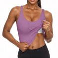 thumbnail image 3 of Fanxing Camisole Tops for Women Built in Bra Spaghetti Strap Workout Yoga Shirts Basic Padded Tank Tops 2025 Summer Clothes Purple,XL, 3 of 8