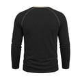 thumbnail image 5 of hotojiny Men's Long Sleeve Henley Shirts Cotton 3-Button Spring Casual T-Shirts Comfy Crew Neck Soft Muscle Tops(Black,XX-Large), 5 of 6