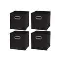 thumbnail image 1 of 4 Piezas Caja Almacenamiento Organizadoras De Tela Plegables BELUG Negro, 1 of 6