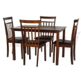 thumbnail image 5 of SK New Interiors Modern Rectangle Dining Table, Dark Walnut, 5 of 5