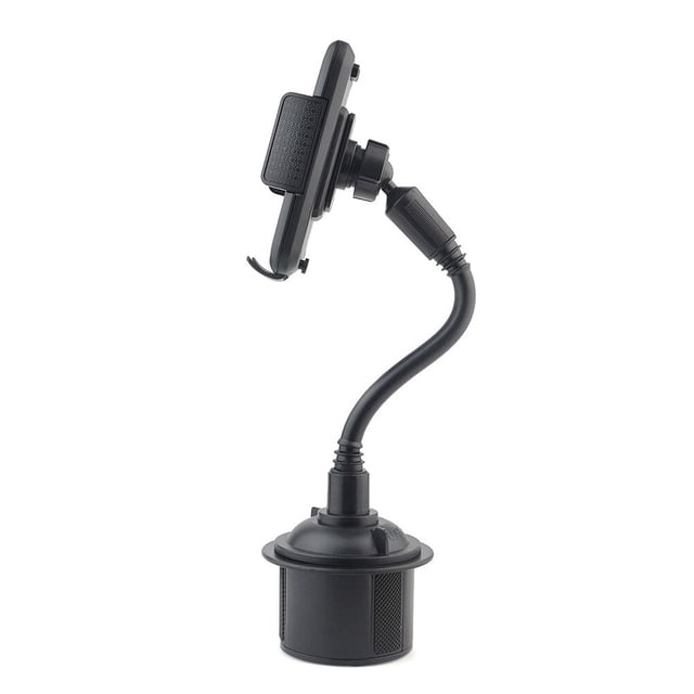 Soporte ajustable para coche, soporte universal para teléfono móvil, soporte para vaso de agua, giratorio 360 grados (negro)