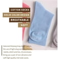 thumbnail image 2 of Women's Cotton Crew Socks (6 Pairs) - Soft Breathable Mid-Calf Socks, All-Season Comfort for Casual & Dress Sock, 2 of 8