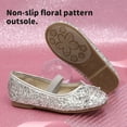 thumbnail image 3 of Dream Pairs Girls Kids Mary Jane Shoes Ballerina Flat Shoes Party Wedding Dress Shoes BELLE_01 SILVER Size 7, 3 of 5