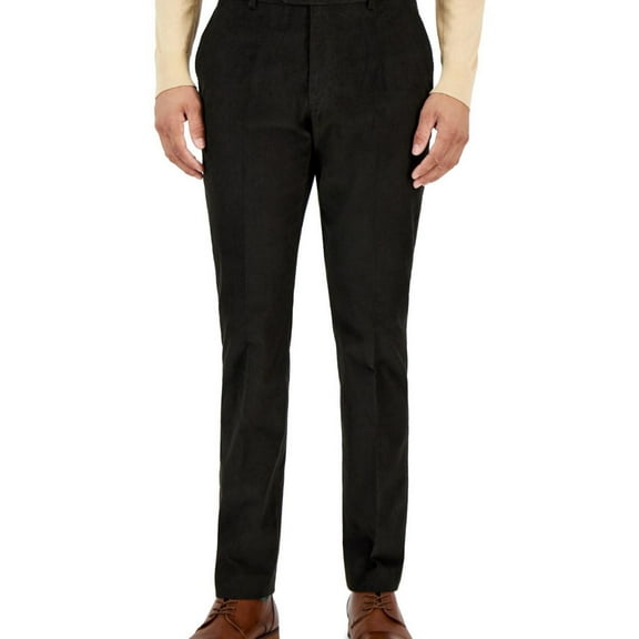 Tommy Hilfiger Mens Solid Casual Corduroy Pants, Green, 35W x 32L